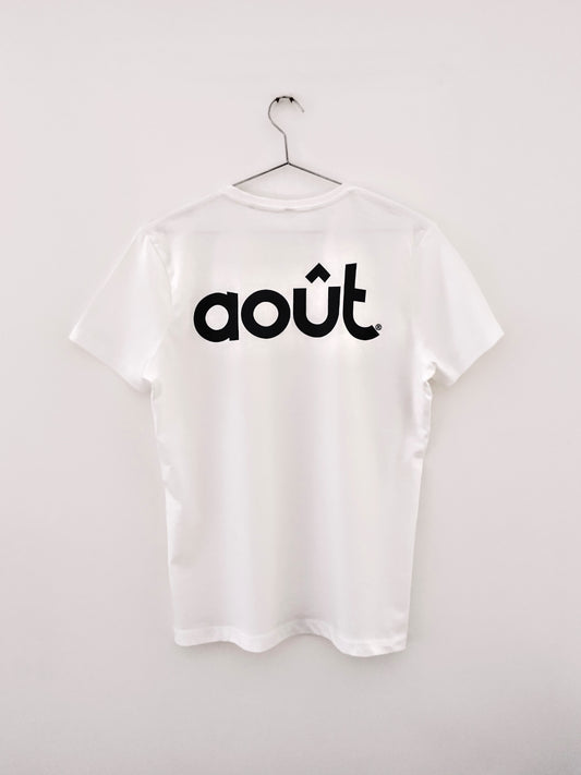 Août organic cotton white tshirt